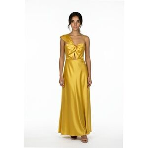 Racil Flavia One Shoulder Drape Crepe Evening Dress Size 8